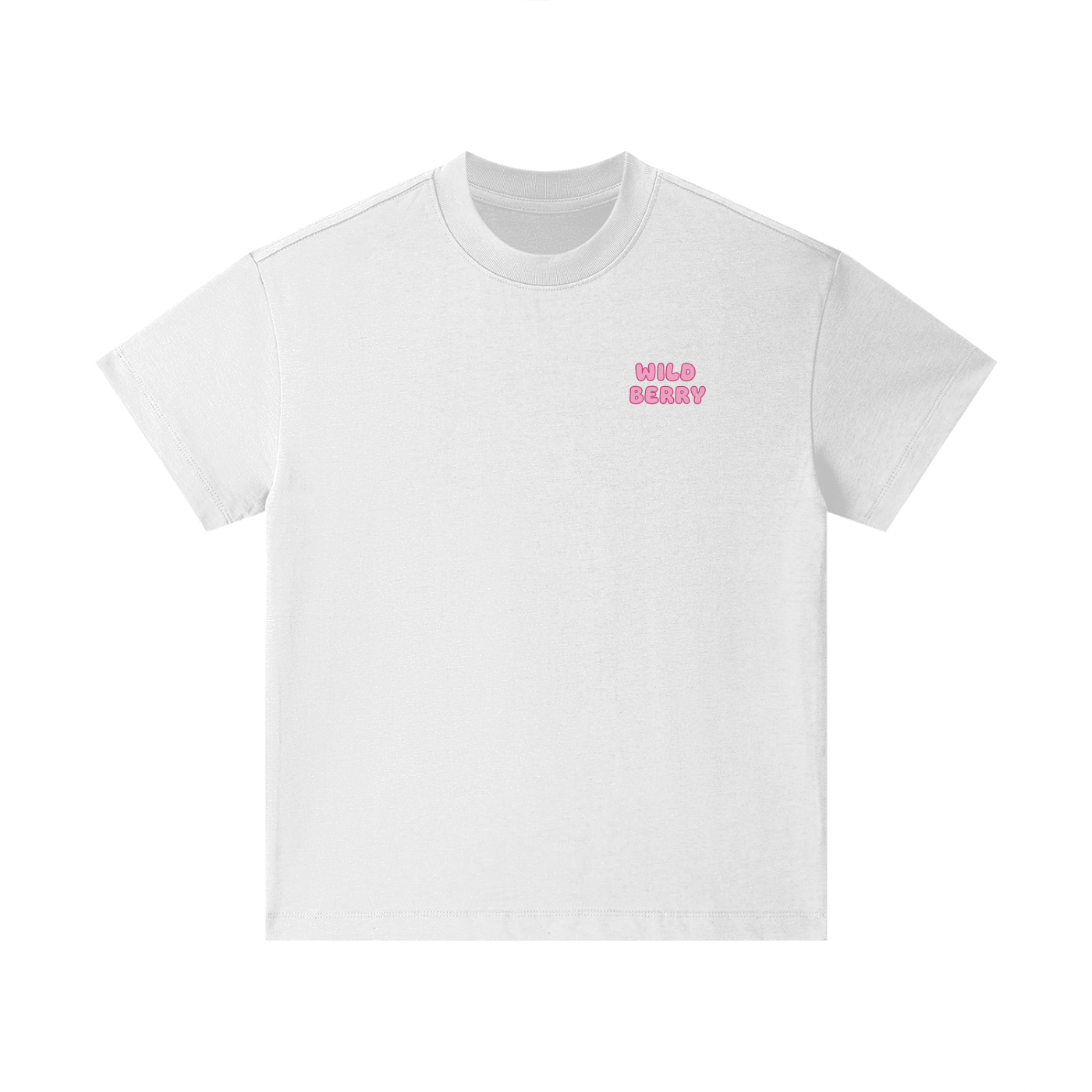 Wild Berry Oversized Graphic Tee – White & Pink Streetwear